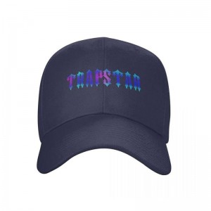 Trapstar Black Cap Hat Herre Blå Danmark | NM89-738