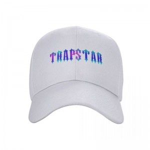 Trapstar Black Cap Hat Herre Hvide Danmark | ER81-959