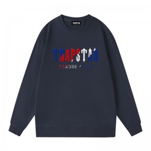 Trapstar Crewneck It’s A Secret Galaxy Sweatshirts Herre NavyBlue Danmark | FY30-877