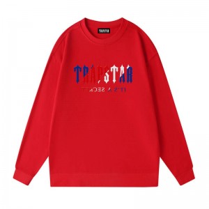 Trapstar Crewneck It’s A Secret Galaxy Sweatshirts Herre Rød Danmark | DP24-437