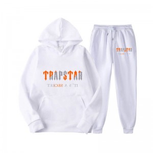 Trapstar Fleece It's Secret Træningsdragt Herre Hvide Danmark | WC13-957