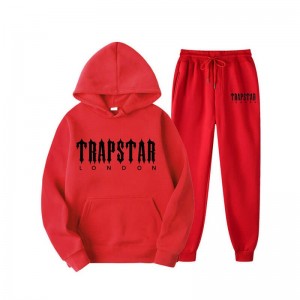 Trapstar Fleece London Træningsdragt Herre Rød Danmark | QL98-789