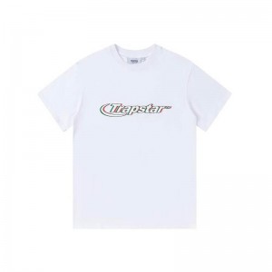 Trapstar Ghost Letter Logo Print T Shirts Herre Hvide Danmark | FQ92-725