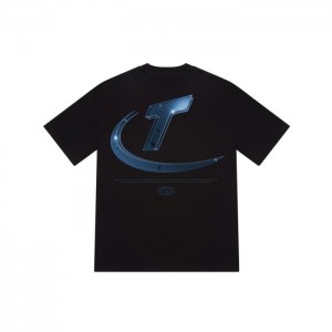 Trapstar Hyperdrive High Density Tee T Shirts Herre Sort Danmark | AH62-376