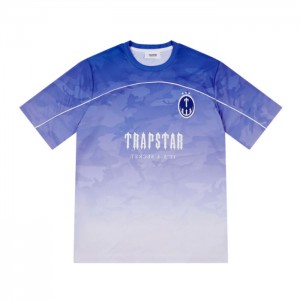 Trapstar Irongate Football Jersey T Shirts Herre Blå Danmark | QF11-290