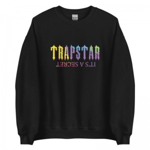 Trapstar It’s A Secret Print Logo Sweatshirts Herre Sort Danmark | MT04-002