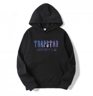 Trapstar It's a Secret Galaxy Hættetrøje Herre Sort Danmark | RI06-804