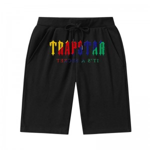 Trapstar It's a Secret Shinning Galaxy Shorts Herre Sort Danmark | DD33-629