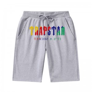 Trapstar It's a Secret Shinning Galaxy Shorts Herre Grå Danmark | KZ36-717