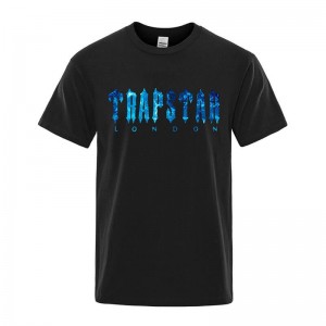 Trapstar London Chenille Tee T Shirts Herre Sort Danmark | JH92-839