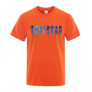 Trapstar London Chenille Tee T Shirts Herre Orange Danmark | MB77-875