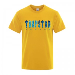 Trapstar London Chenille Tee T Shirts Herre Gul Danmark | DK67-363