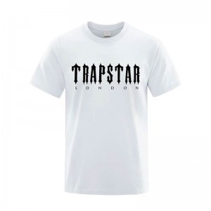 Trapstar London Letter Printed T Shirts Herre Hvide Danmark | AJ57-509