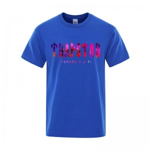 Trapstar London Sunset It's a Secret T Shirts Herre Blå Danmark | RU70-405