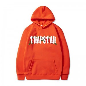 Trapstar Long Sleeve Hættetrøje Herre Orange Danmark | BY43-009