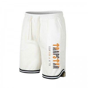 Trapstar Merch Shorts Herre Hvide Danmark | UY91-834