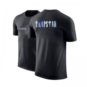 Trapstar Shorts Sleeve Round-Neck T Shirts Herre Sort Danmark | YV08-498