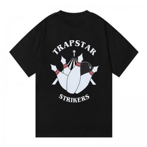 Trapstar Signature Strikers T Shirts Herre Sort Danmark | PR84-854