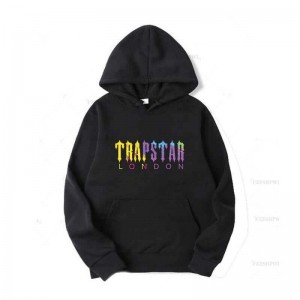 Trapstar Streetwear London Galaxy Hættetrøje Herre Sort Danmark | LA53-019