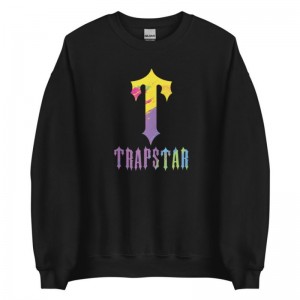 Trapstar T-For Print Sweatshirts Herre Sort Danmark | AD76-211