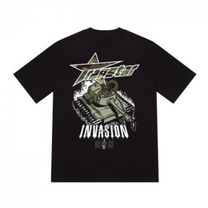 Trapstar Trap Invasion Tee T Shirts Herre Sort Danmark | ML94-076