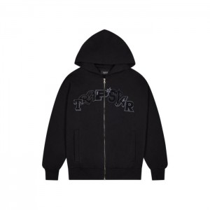 Trapstar Wildcard Chenille Zip Hoodie Træningsdragt Herre Sort Danmark | WC43-842