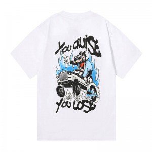 Trapstar You Cruise You Lose Tee T Shirts Herre Hvide Danmark | MH72-525