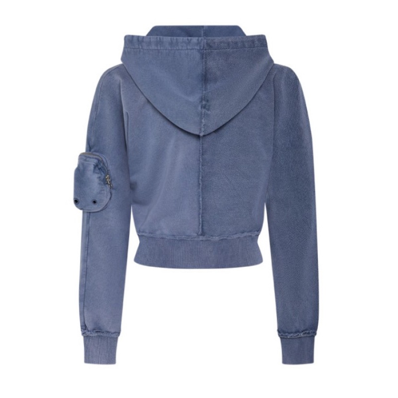 Trapstar Construct Batwing Hoodie Hættetrøje Dame Blå Danmark | PS80-558