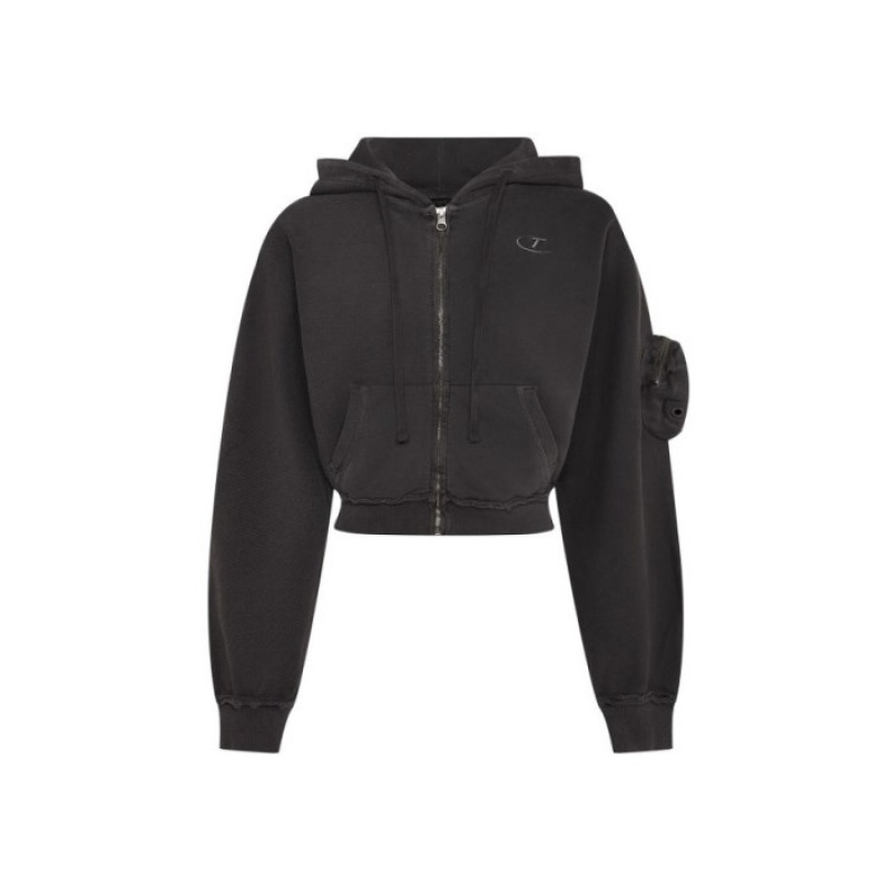 Trapstar Construct Batwing Hoodie Hættetrøje Dame Sort Danmark | BV72-743