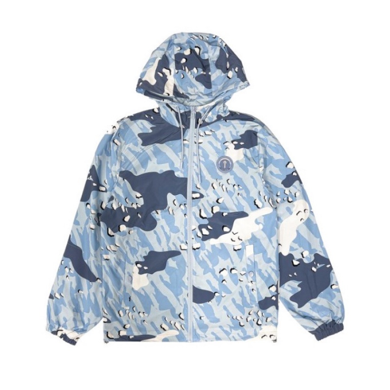 Trapstar Decoded Camo Windbreaker Overtøj Herre Blå Camo Danmark | KL42-414