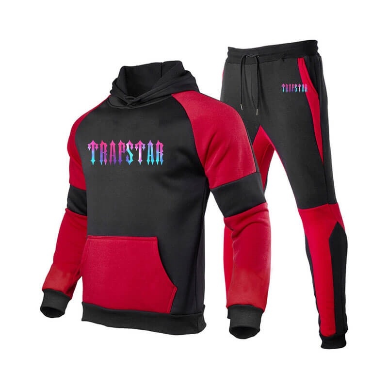 Trapstar Fleece Causal Sports Træningsdragt Herre Rød Danmark | FO44-650