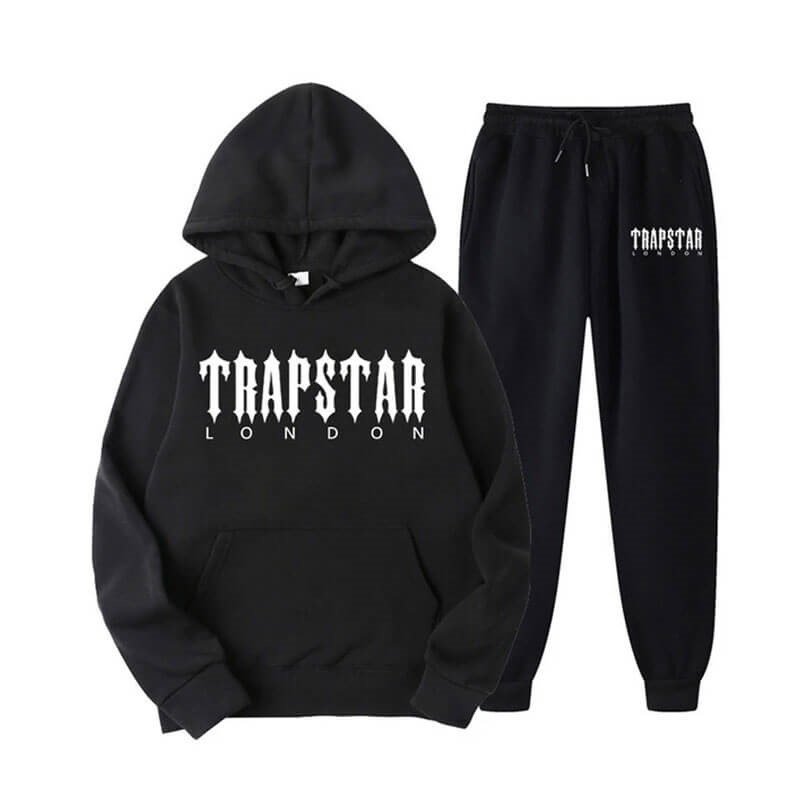 Trapstar Fleece London Shining Træningsdragt Herre Sort Danmark | DJ82-359