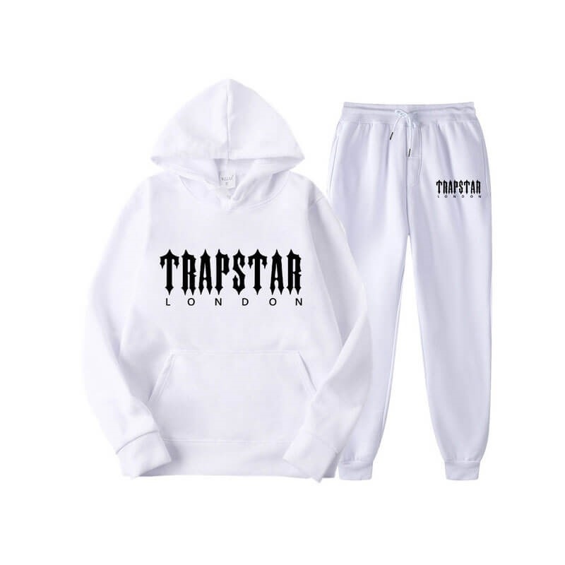 Trapstar Fleece London Træningsdragt Herre Hvide Danmark | KY30-236