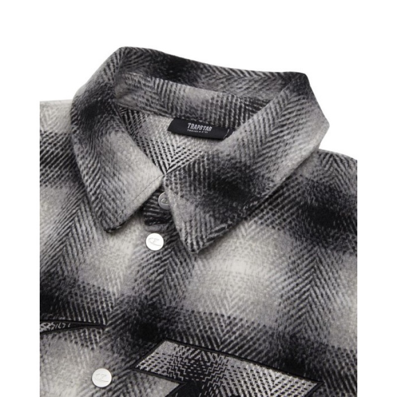 Trapstar Hyperdrive Overshirt Shirt Overtøj Herre Sort Danmark | LV92-183