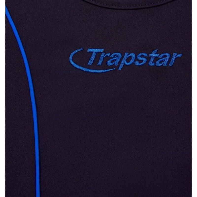 Trapstar Hyperdrive Piping Vest Top Dame Mørkeblå Blå Danmark | HS53-781