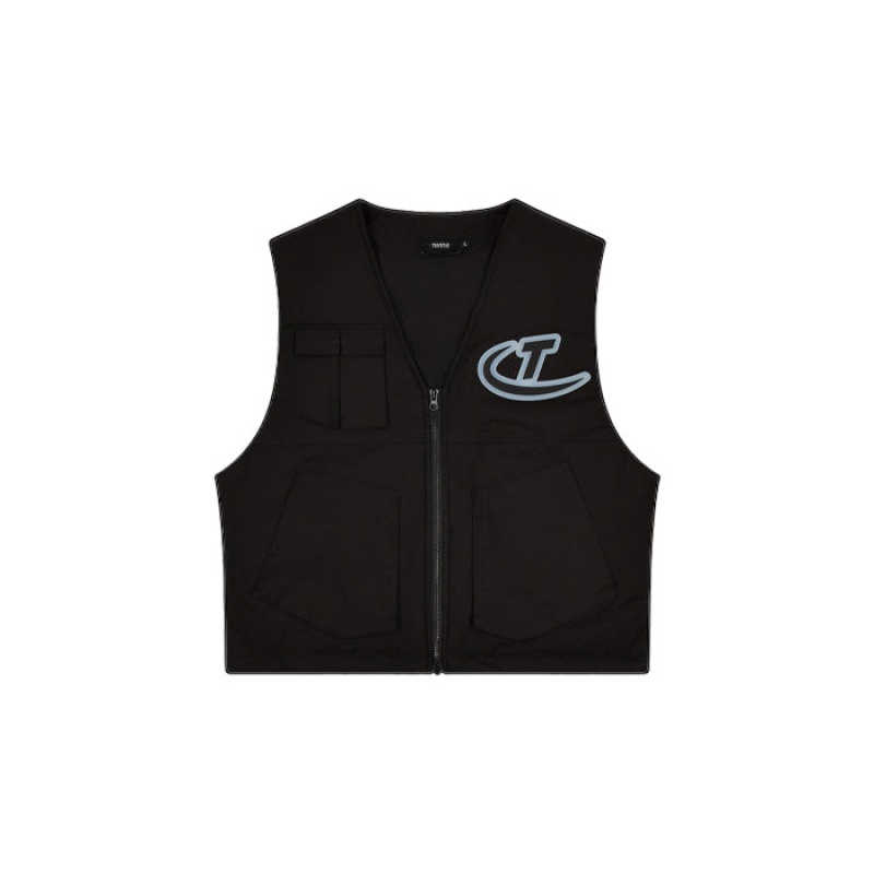 Trapstar Hyperdrive Pocket Vest Overtøj Herre Sort Danmark | ES86-719