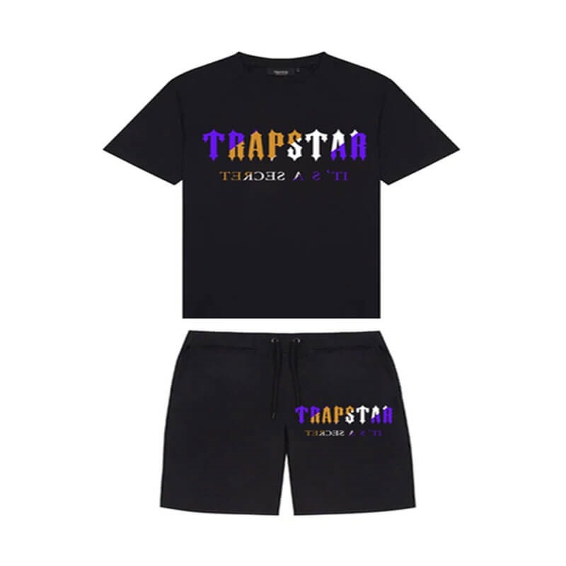 Trapstar Irongate Arch Chenille Set Shorts Herre Sort Danmark | WZ32-987