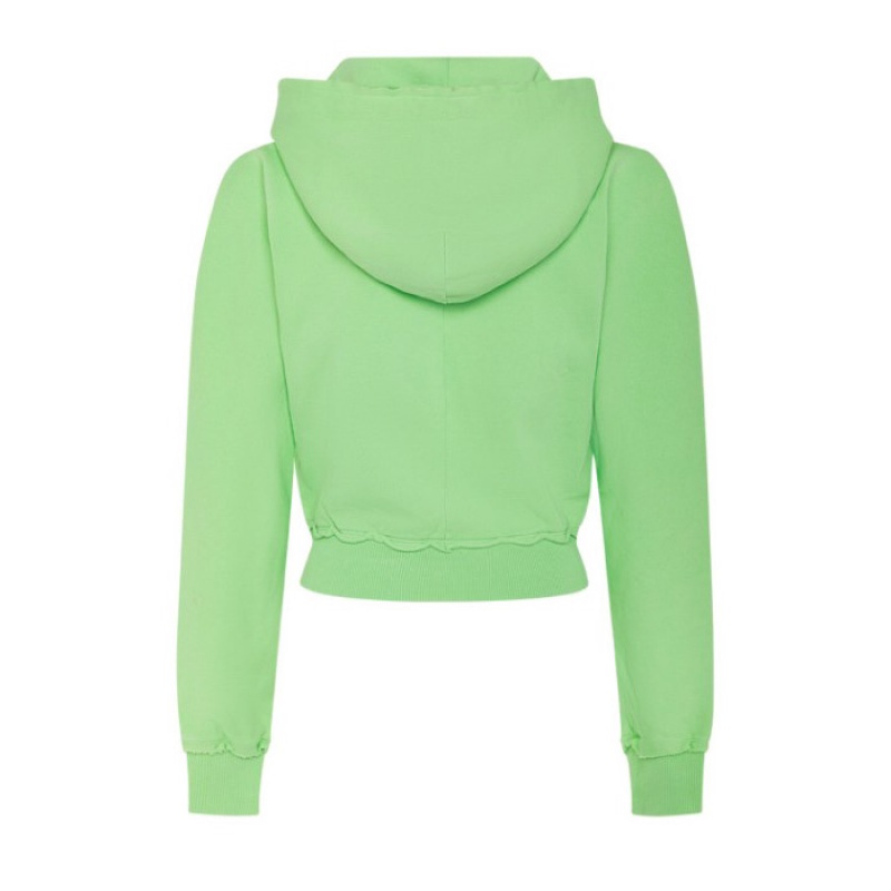 Trapstar Irongate Cropped Batwing Zip Hoodie Hættetrøje Dame Grøn Danmark | FU65-091