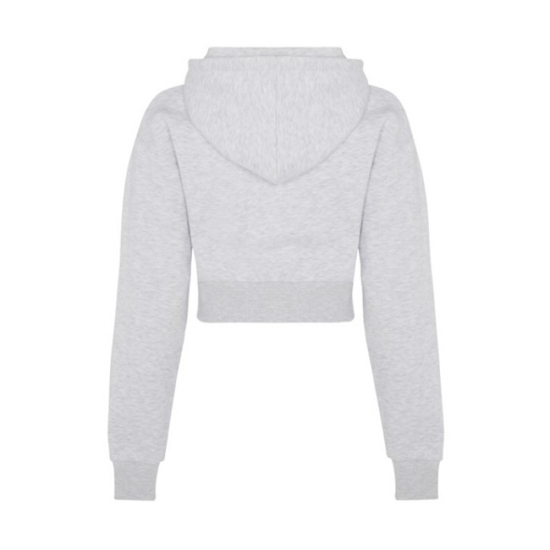 Trapstar Irongate Stud Cropped Hoodie Hættetrøje Dame Grå Danmark | ZF90-410