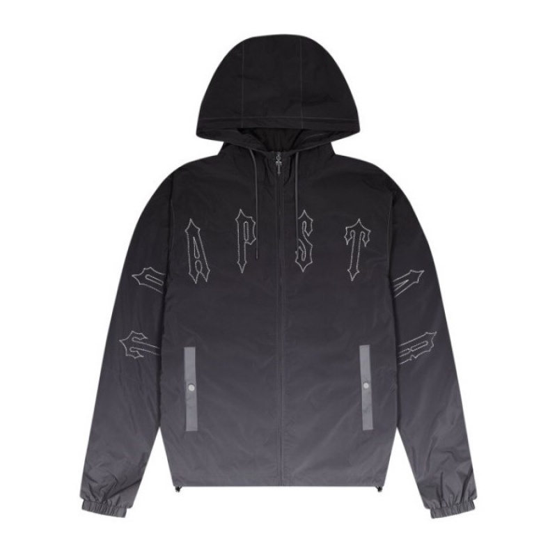 Trapstar Irongate Windbreaker Overtøj Herre Sort Danmark | JN64-701