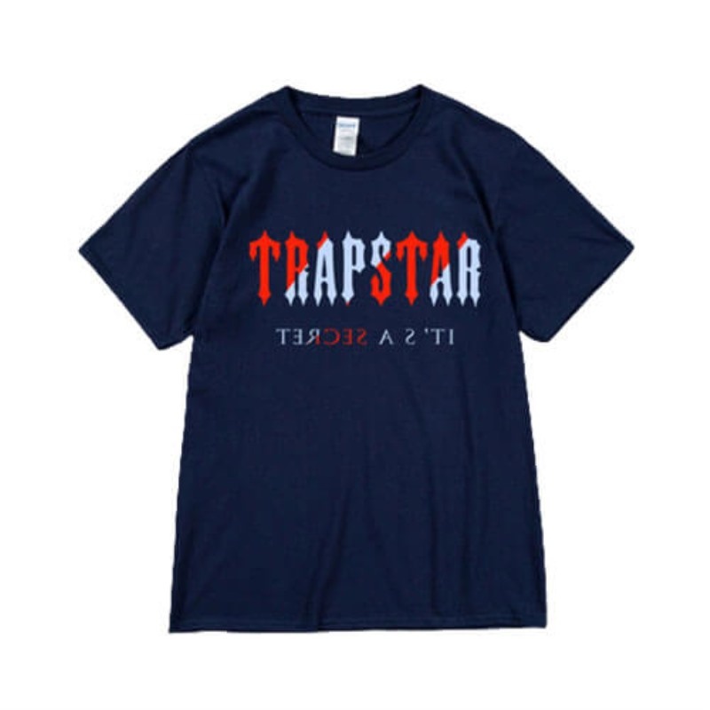 Trapstar It\'s a Secret Kort Sleeve T Shirts Herre Blå Danmark | RM40-520