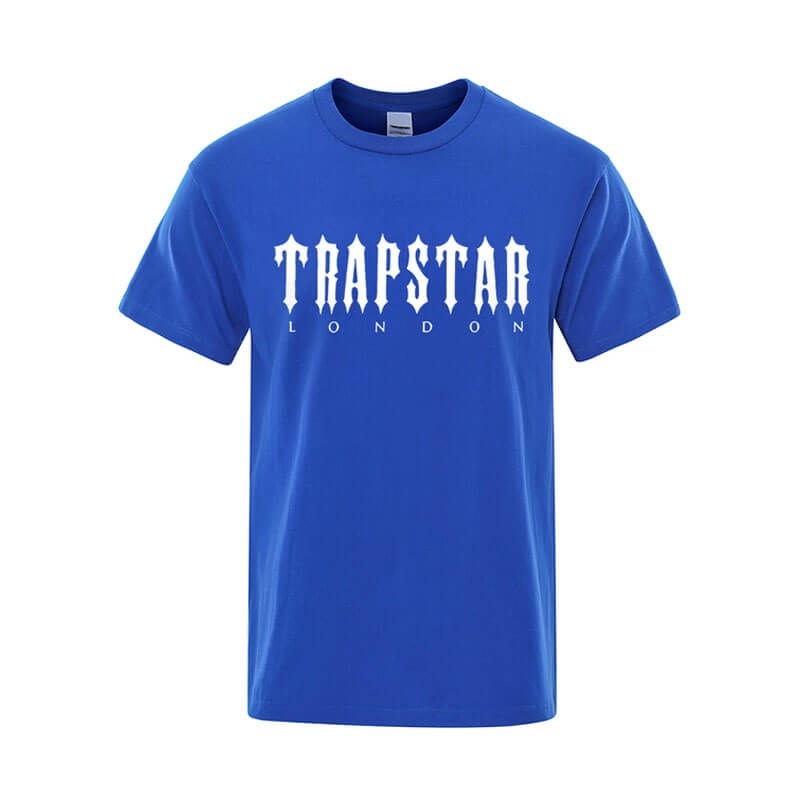 Trapstar London Letter Printed T Shirts Herre Blå Danmark | IR60-399