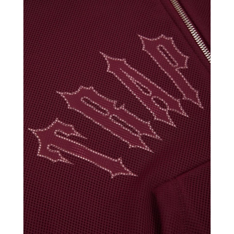 Trapstar Mesh Irongate Arch Hoodie Hættetrøje Dame Bordeaux Danmark | VX78-290