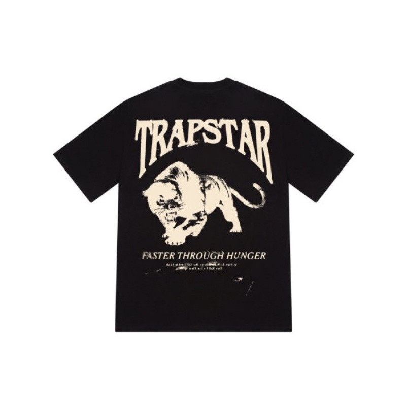 Trapstar Panthera Tee T Shirts Herre Sort Danmark | UT95-210