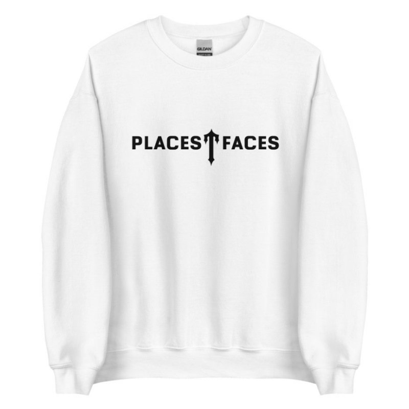 Trapstar Places T-Face Sweatshirts Herre Hvide Danmark | JD48-005