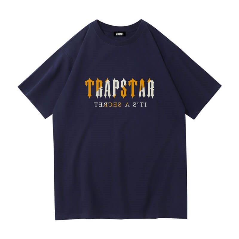 Trapstar Shinning Galaxy its a Secret T Shirts Herre Blå Danmark | EQ13-709