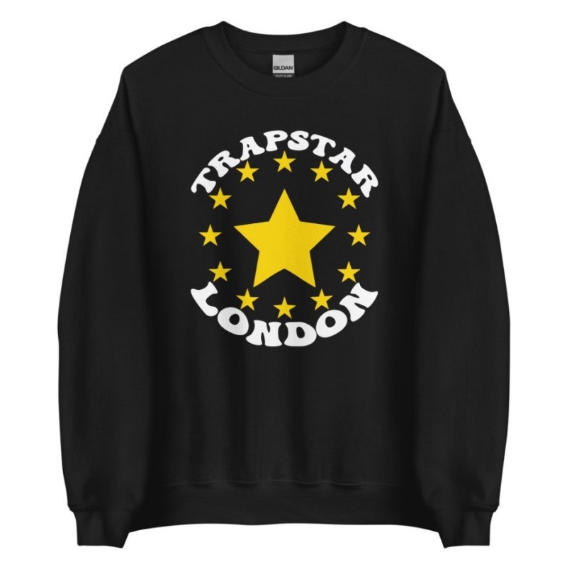 Trapstar Stars London Sweatshirts Herre Sort Danmark | AI98-487