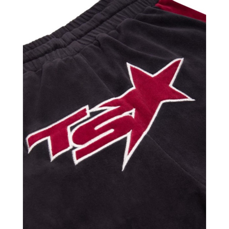 Trapstar TS-Star Velour Track Bottoms Bukser Dame Bordeaux Danmark | VC17-177