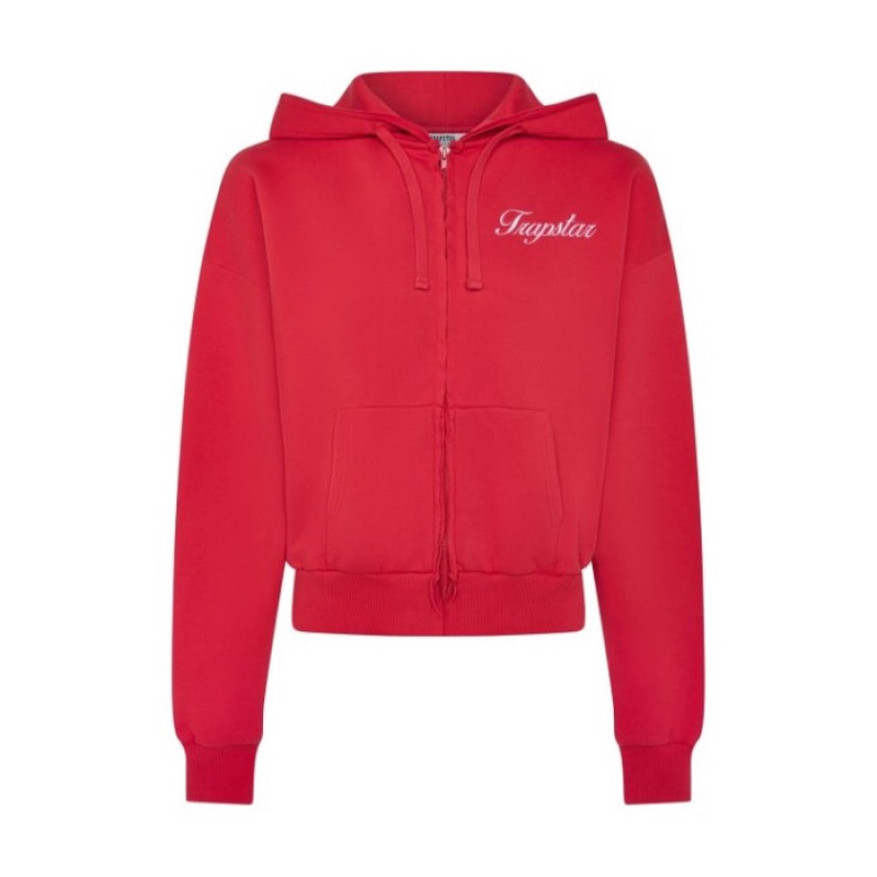 Trapstar TS-Star Zip Up Track Top Dame Rød Danmark | IA88-800