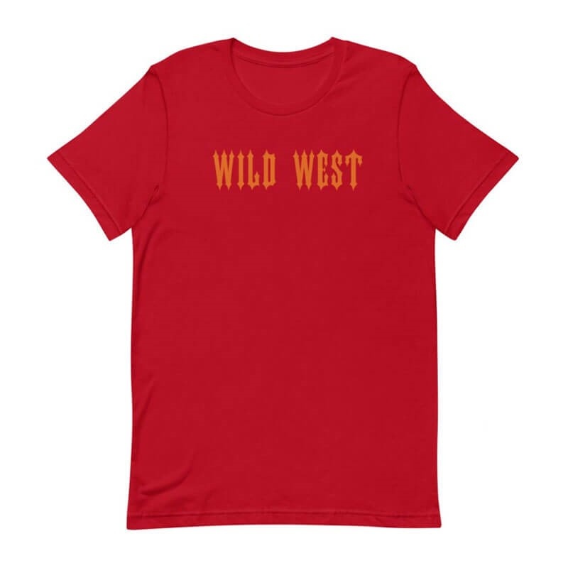 Trapstar Wild West T Shirts Herre Rød Danmark | JR37-353